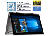 Dell Inspiron 5000 2-in-1 15.6 inch Full HD Flagship Premium Laptop | Intel Core i5-8250U Quad-Core | 8G DDR4 | 2T HDD | Waves MaxxAudio Pro | Windows 10