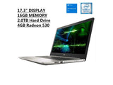 Dell Inspiron 5000 Business 17.3" Full HD  Backlit Keyboard Laptop PC |Intel 8th Gen i7-8550U Quad-Core Processor|16GB DDR4 RAM|2TB HDD| 4GB AMD Radeon 530 Graphics| DVD-RW |Windows 10 Pro-Silver