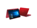 Flagship Dell Inspiron 11.6" HD Touchscreen 2 in 1 Business Laptop/Tablet, AMD Core A9-9420e 3.0GHz 4GB DDR4 500GB HDD AMD Radeon R5 MaxxAudio Bluetooth 802.11bgn HDMI Webcam USB 3.1 Win 10 -Red