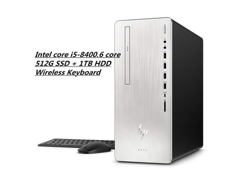 2018 Newest HP ENVY Tower Desktop ,Intel Core i5-8400 (6 core,9MB Cache)|512G SSD And 1T HDD|12GB DDR4|5.1 Surround Sound|DVD-Writer|wireless keyboard with volume control and optical mouse , Win 10